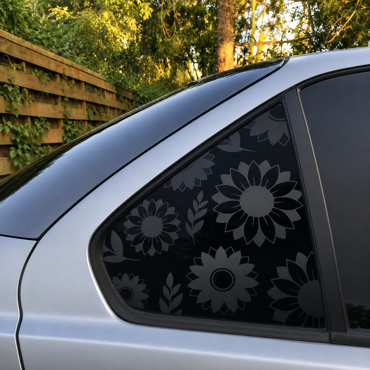 Autocollant Vitre / Fleurs